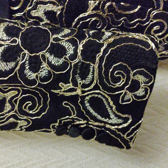 Prelove Man's Barabas Floral Black/Gold Design Blazer Jacket - Picture 8 of 14